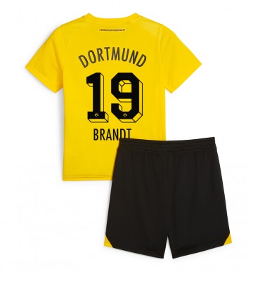 Maillot de foot Borussia Dortmund Julian Brandt #19 Domicile enfant 2023-24 Manches Courte (+ pantalon court)